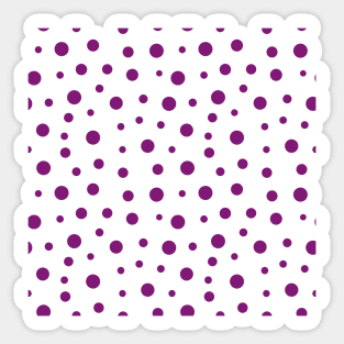 Purple dots of different sizes over beige background Sticker